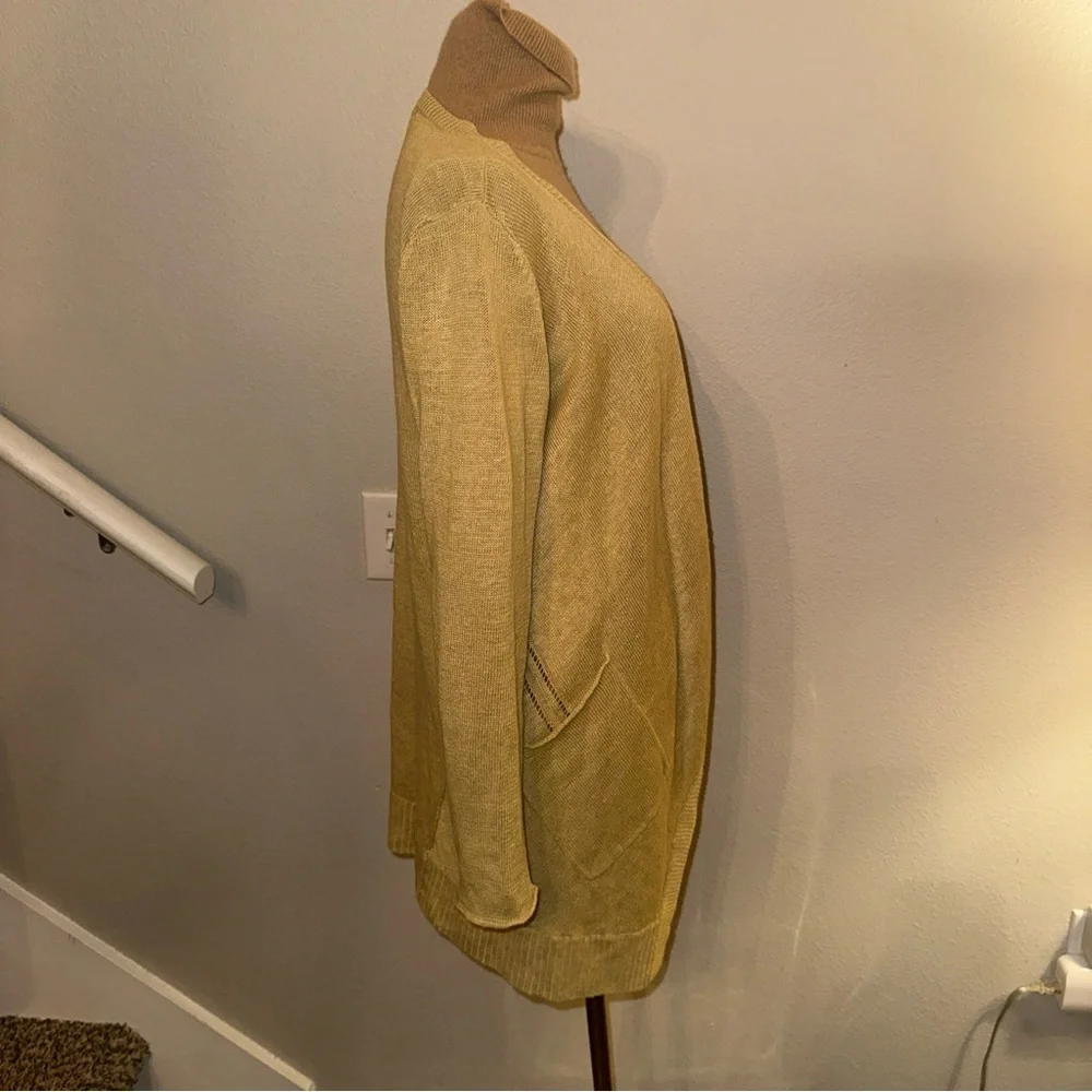 Eileen Fisher XS linen Open-Front Cardigan